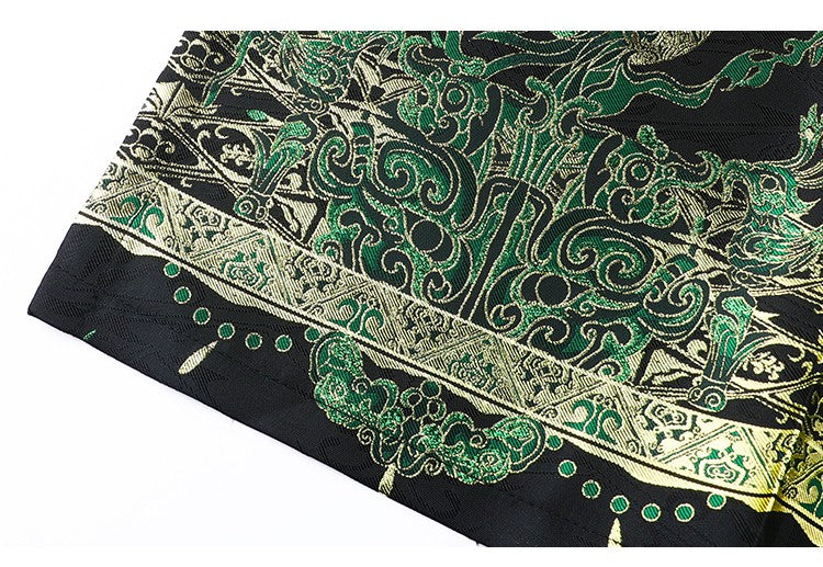 Shang-Zhou Inspired Taotie Motif in Imitation Brocade Technique