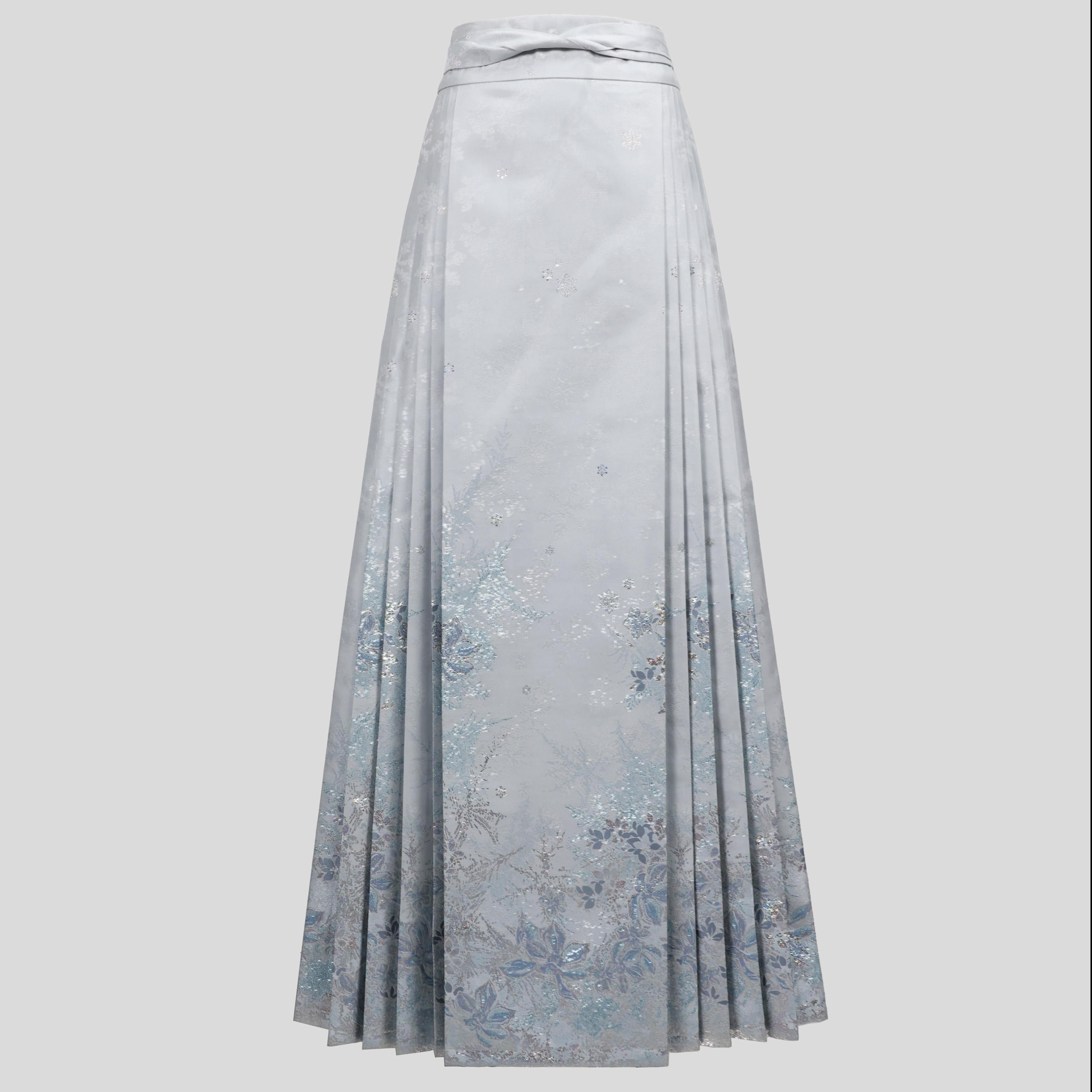 Ming Dynasty Mamianqun | Traditional Chinese Modern Hanfu Dress in Blue 霜雪