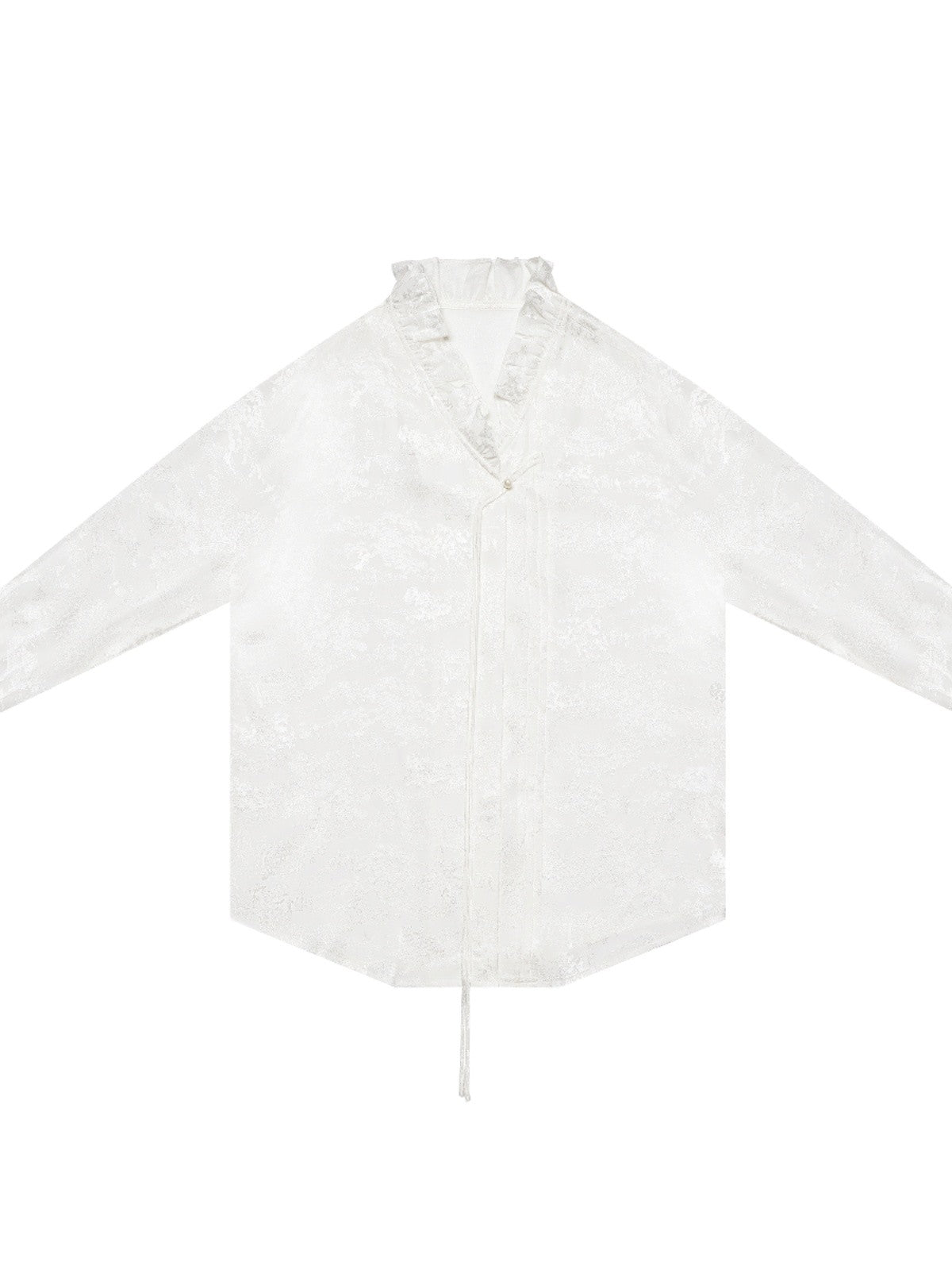 白荷上衣-New Chinese style（hanfu）Lotus collar top-White