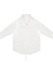 白荷上衣-New Chinese style（hanfu）Lotus collar top-White